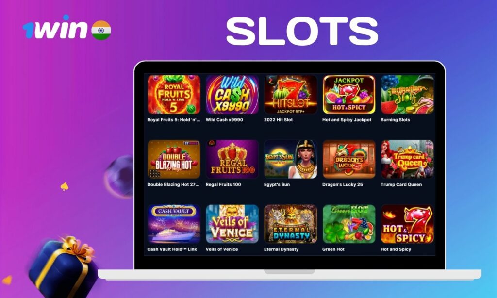 1win India site how to play slots instruction