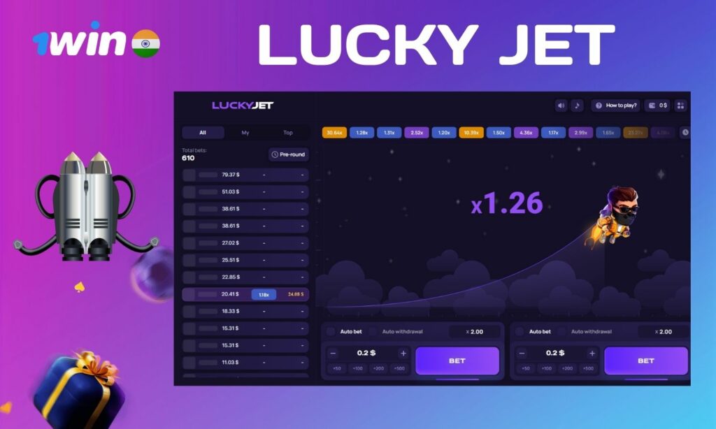1win India Lucky Jet casino game information